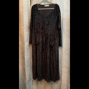 True Vintage Crushed Velvet Babydoll Dress EUC 3X